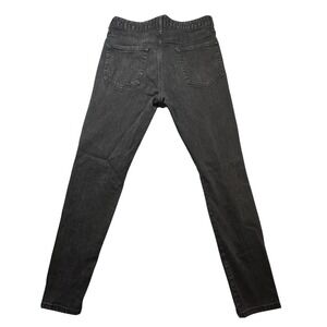 Forever 21 Jeans Mens 32x29 Black Skinny Fit Side Stripe Distressed Denim Ripped